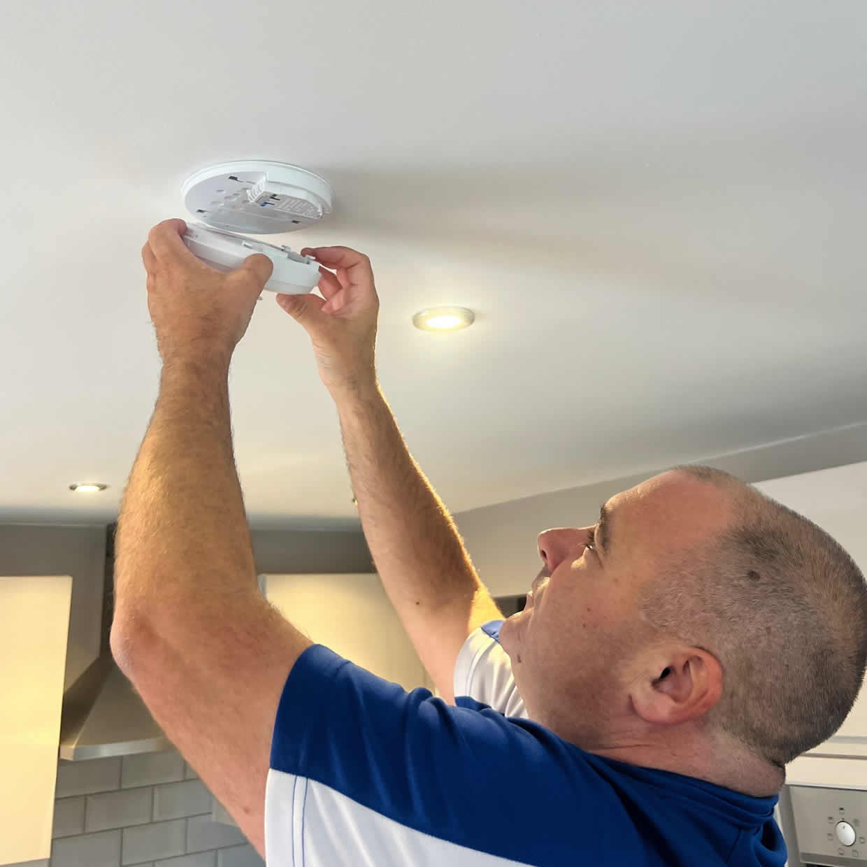Different types of smoke and heat alarms installed in Clacton-on-Sea